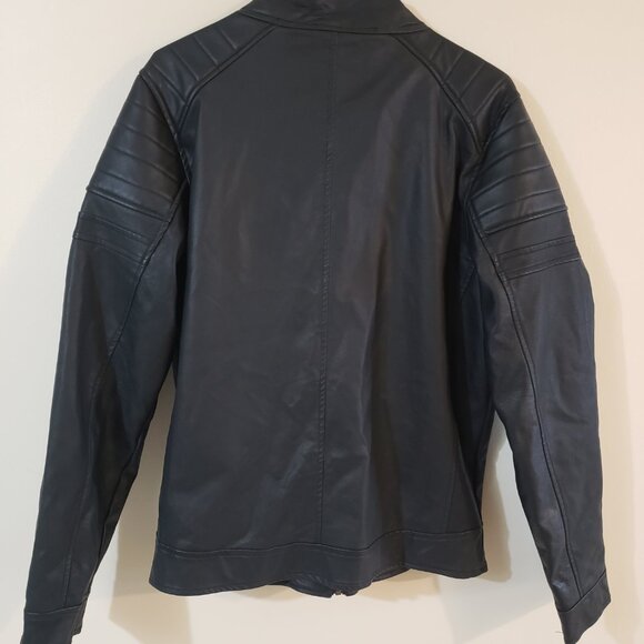 Urban Republic Boy's Black Faux Leather Moto Jacket - Size XL 18/20 - Picture 2 of 8
